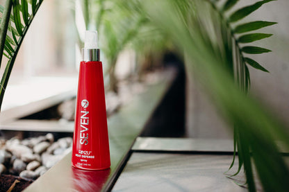 SEVEN Haircare RINZU Heat Defense Hair Spray, Heat Protection Spray for Hair with Castor Oil, Pro Vitamin B5, Shields Up to 450°F, Reduces Frizz, Adds Shine & Enhances Volume, Made in USA, 8 oz