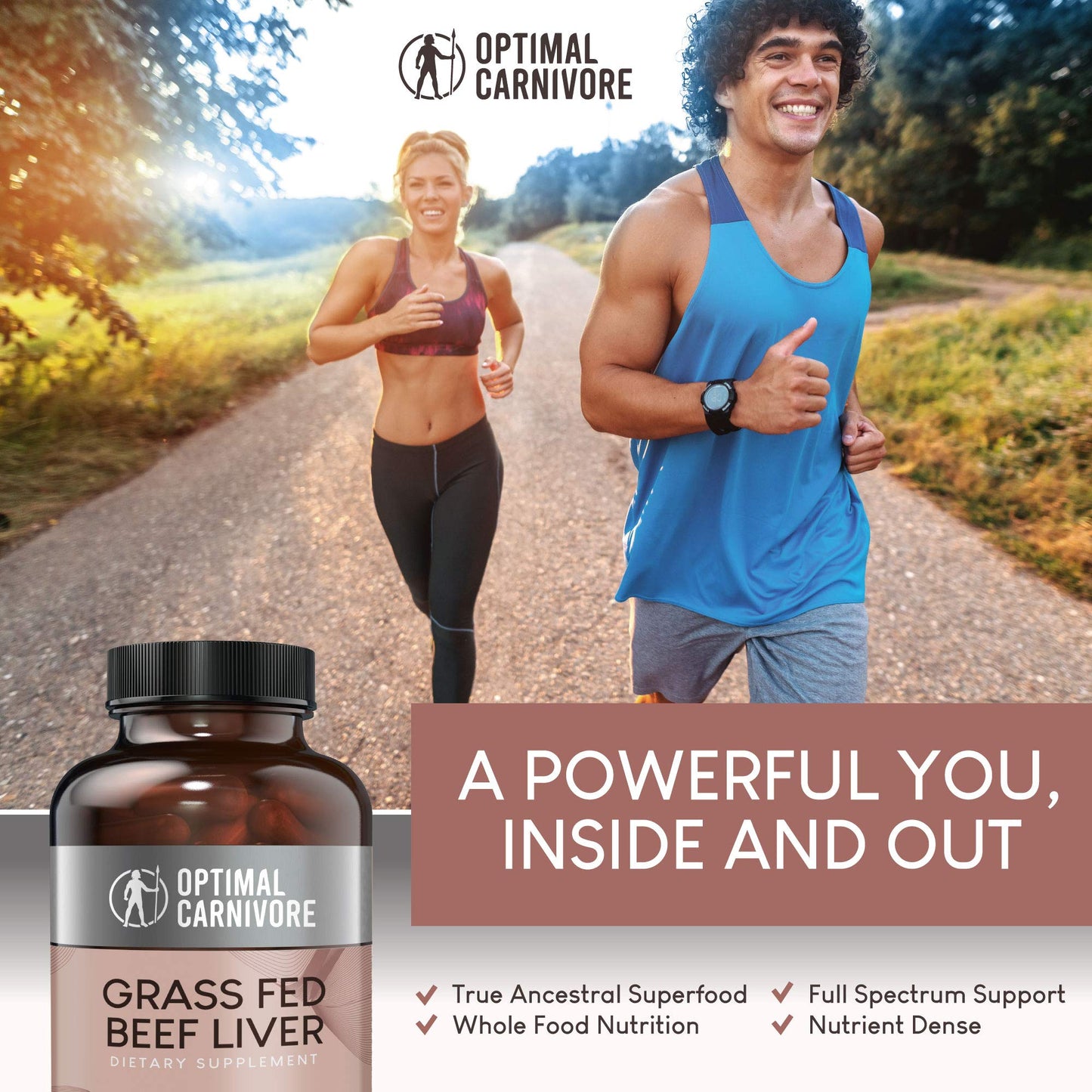 Optimal Carnivore Grass Fed Beef Liver Capsules, Freeze Dried in Convenient Pills, 180 Capsules, Desiccated Supplement