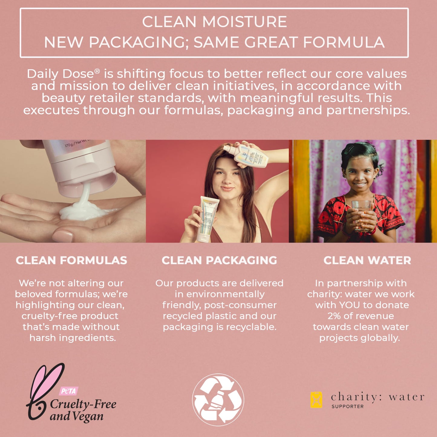 DAILY DOSE Clean Moisture Deep Conditioner – Hydrating Hair Mask for Dry, Damaged & Frizz-Prone Hair. Restores Moisture, Softness & Shine – Vegan, Sulfate-Free, Paraben-Free – 6 oz