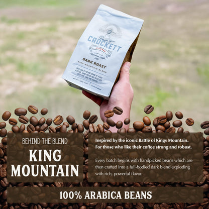 Crockett Whole Bean Coffee – Bold Dark Roast Whole Coffee Beans with Strong Flavor, Full-Bodied Aroma & Smooth Finish – Perfect for Healthy All-Day Energy, Focused Drive & American-Made Grit