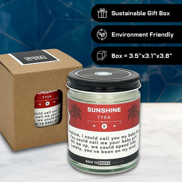 Back to Basics Candles | Sunshine - 9oz Soy Wax Lavender Scented Candle for Home Decor, Birthday Gifts for Women, Men, Best Friend | Relaxing Aromatherapy Made in USA