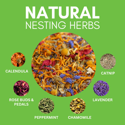 Farm Party Herbal Hootenanny Chicken Nesting Herbs 8oz - Chicken Dust Bath Mix Deodorizer Keeps Nest Boxes & Coop Fresh - Chicken Coop Herbs - Chicken Accessories for Coops