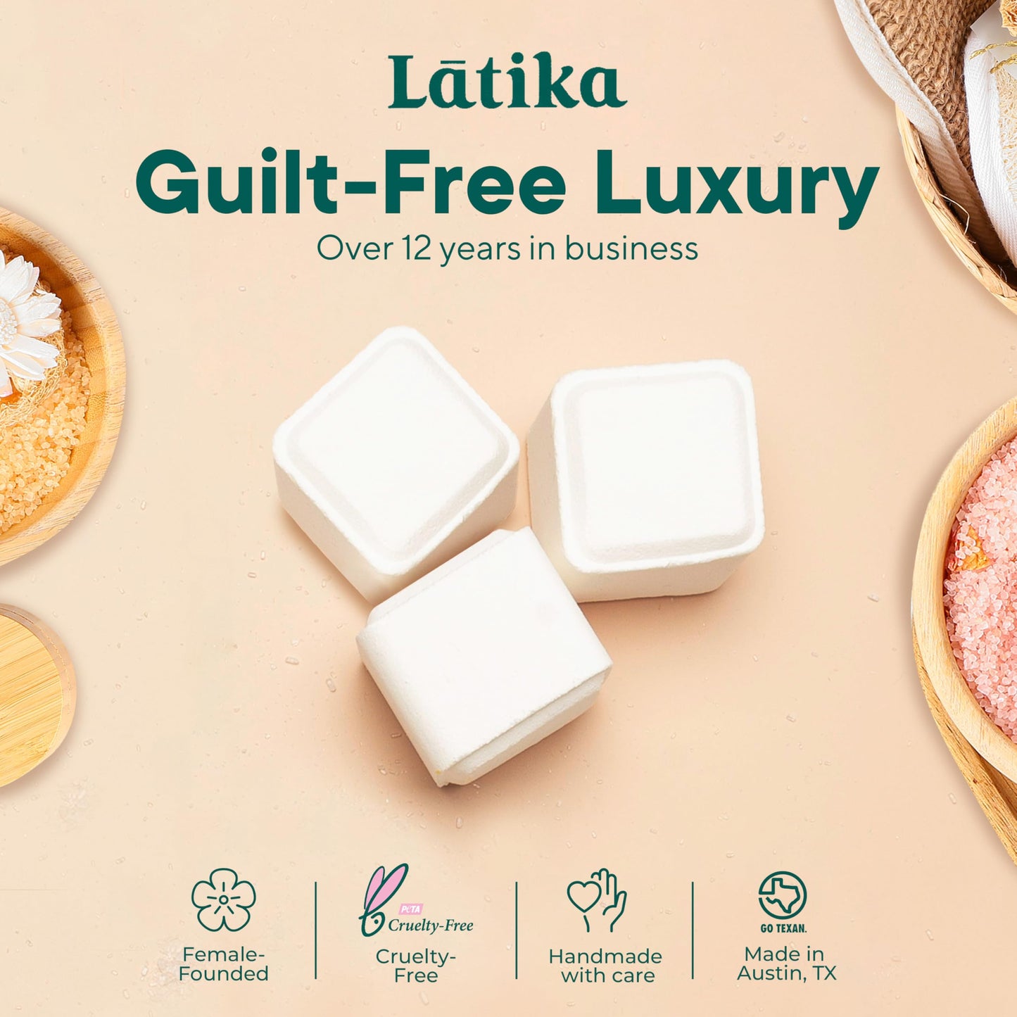 Latika Stress Relief Steamer - Aromatherapy with Pink Grapefruit, Peppermint, Lemongrass and Rosemary - Calming and Relaxing for Anxiety Relief, Spa Aromatherapy Hot Tub - Must-Haves for Women and Men