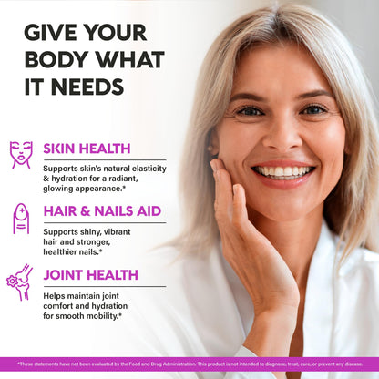 Multi Collagen Peptides - Hydrolyzed Types I, II, III, V & X - Collagen Supplement for Women 1300mg - w/ Hyaluronic Acid, Vitamins C & E - Skin, Hair, Nails & Joint Support - Made in USA, 240 Capsules