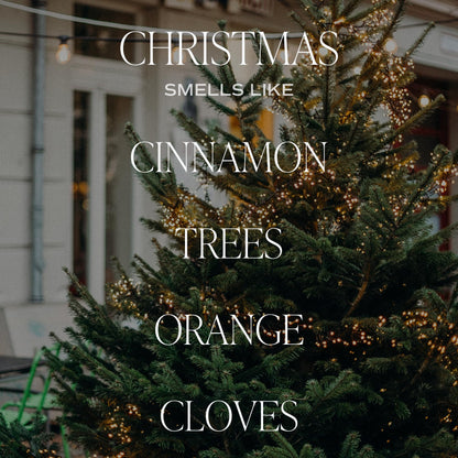 Sweet Water Decor Christmas Candle - Christmas Tree, Apple Cider, and Cinnamon, Winter Holiday Scented Soy Candles for Home - 11oz White Jar, 50+ Hour Burn Time, Made in The USA