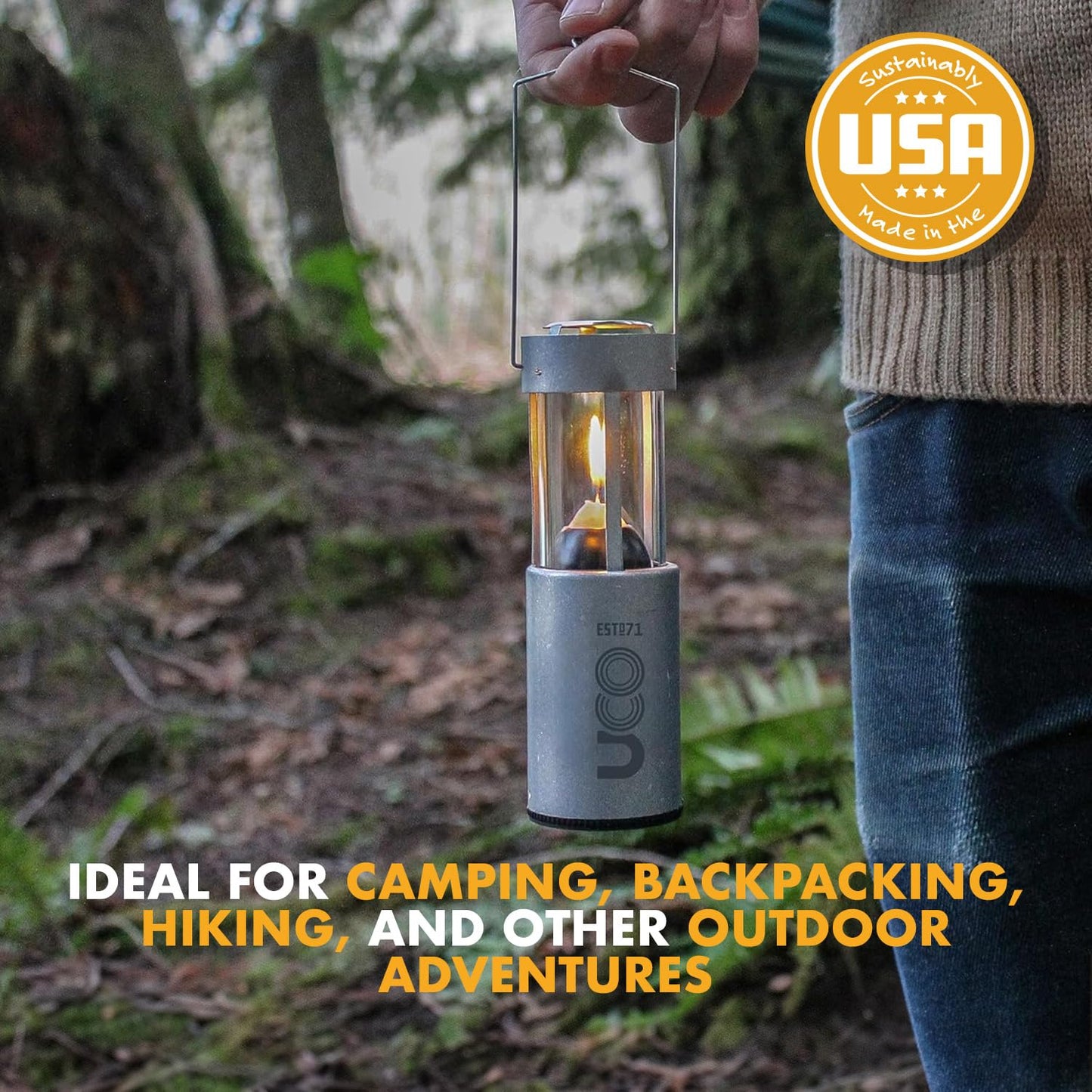 UCO 18-Hour Natural Beeswax Long-Burning Candles for UCO Candle Lanterns and Emergency Preparedness