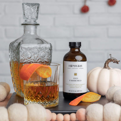 HipStirs Old Fashioned Mix - Our Artisan Old Fashioned Syrup uses Real Blood Orange Bitters for Cocktails to Make it a Rich and Timeless Winter Drink Mixer (8 Fl Oz)