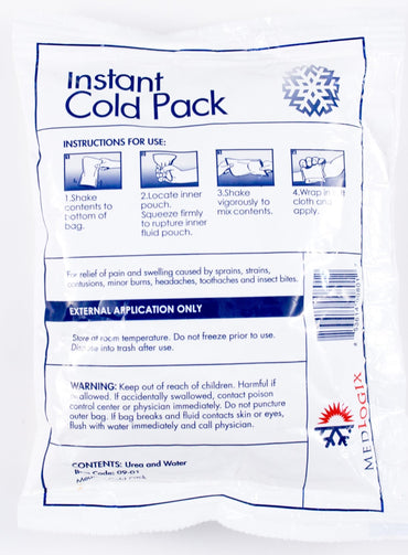 Medlogix Instant Cold Packs | Made in USA | Non-Toxic | 24 Pack 5"x7" | Disposable Ice Cold Compress for First Aid, Pain Relief, Swelling, Hot Flashes, Toothaches, Migraines, Insect Bites