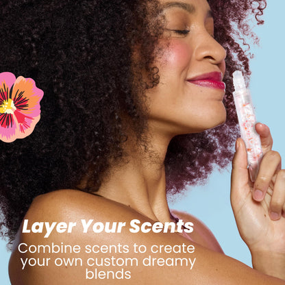 Blossom Roll on Perfume for Women Alcohol Free Rollerball Perfume Oil with Essential Oils, Infused with Real Flowers, Made in USA, 0.20oz, Patchouli Rose