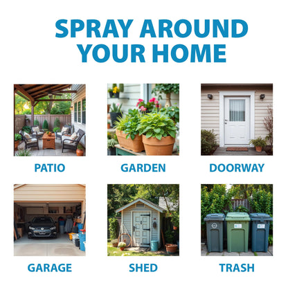 LizzAway Lizard Shoo Spray - Plant-Based Lizard Repellent for Outdoors & Home - Gecko, Skink, & Reptile Deterrent - Gecko Repellent Spray to Keep Lizards Off Porch, Patio, Garden & Driveway