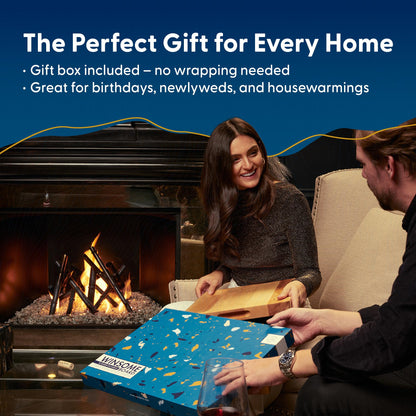 Sonder Los Angeles Winsome Maple Wood Cutting Board Made in USA | Maple Edge Grain Cutting Board for Kitchen with Juice Groove & Sorting Compartment | Gift Box Included | 17x13x1.5 in