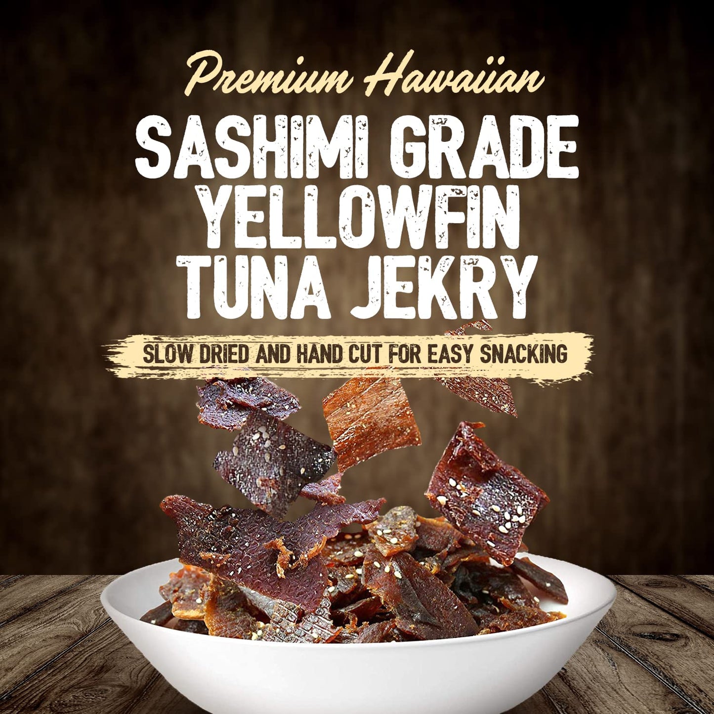 Kaimana Ahi Tuna Jerky Hawaiian Chili Pepper - Soft and Tasty - Premium Fish Jerky Made in the USA. High in Omega 3's, All Natural and Wild Caught - 2 Ounce (Pack of 3)