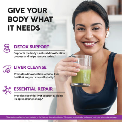 Liver Cleanse Detox & Repair - Milk Thistle | Dandelion | Artichoke | TUDCA | Glutathione & NAC - Effective Liver Health Supplement | 80% Silymarin - Laboratory Tested, Vegan - Made in USA 60 Capsules