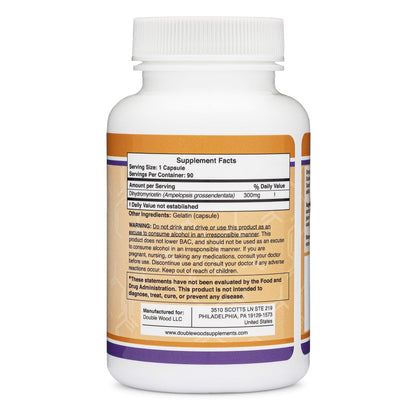 Dihydromyricetin (DHM) (Hovenia Dulcis Extract) Supplement for Liver Support (Naturally Obtained from The Oriental Raisin Tree) 90 Capsules 300mg Analysis