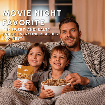 Snackathon Butter Toffee Cashews, 7 oz Resealable Bag, Made in USA, All-Natural Fresh Roasted Nuts Coated in a Crunchy Buttery Toffee Shell, Gourmet Sweet & Salty Snac