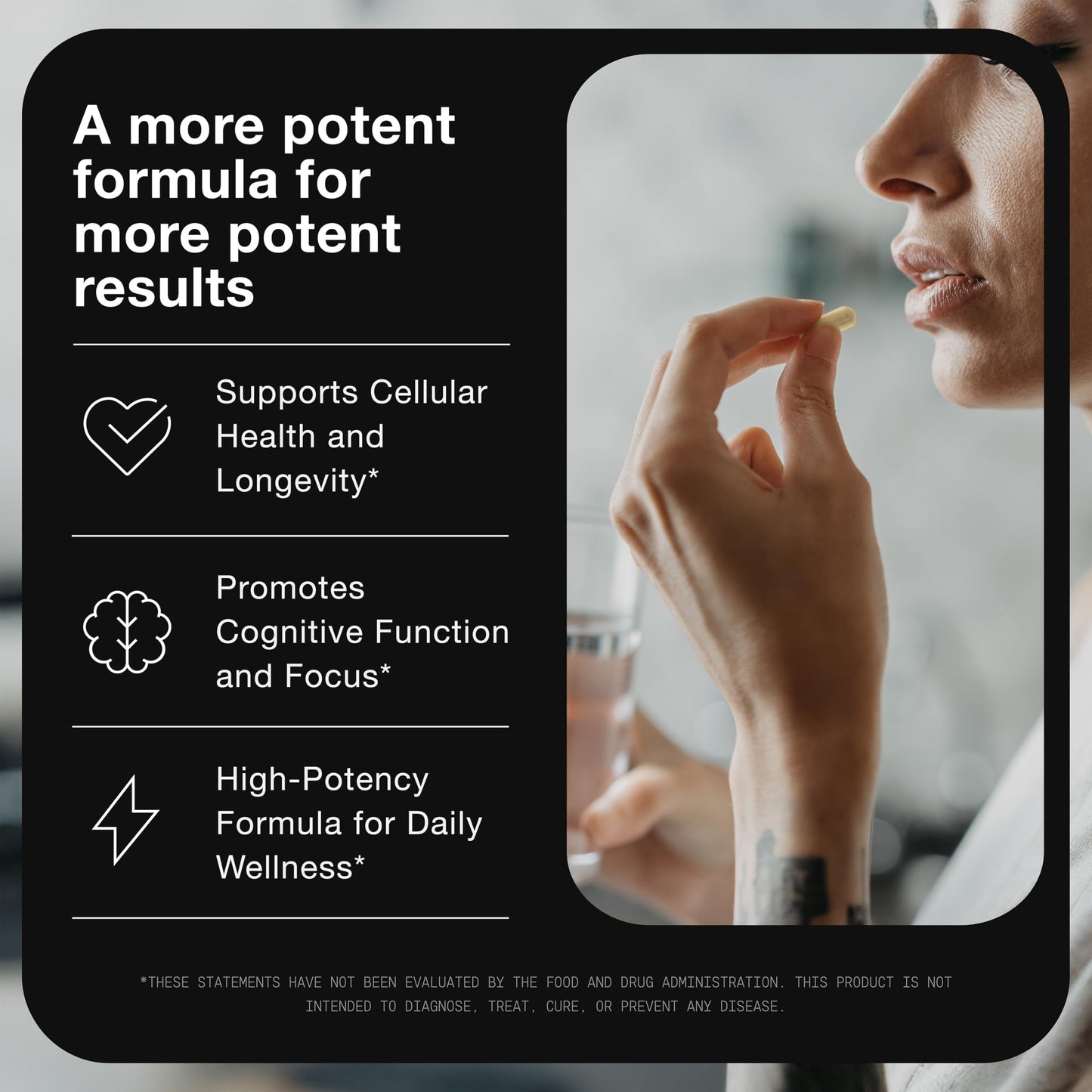 Toniiq NAD+ Supplement 1500mg - Ultra High Strength NAD Supplement with Clinically Studied Ingredients with Patented RiaGev-WS™, Resveratrol, and Niacin - 60 Capsules