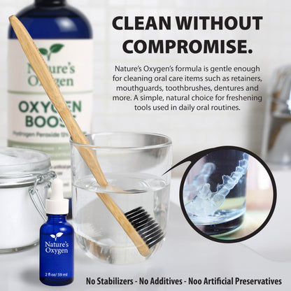Nature’s Oxygen Food Grade Hydrogen Peroxide 12% Solution, 16 fl oz Pint Bottle with 2 fl oz Dropper and The Oxygen Boost Book, Only H₂O₂ & Water, Made in USA