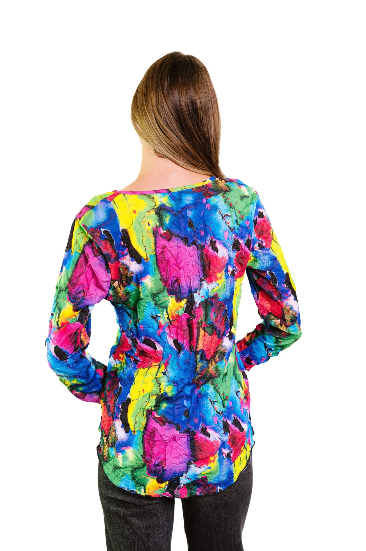 SNO SKINS Printed Crinkle Mesh - V-Neck - Fall/Winter