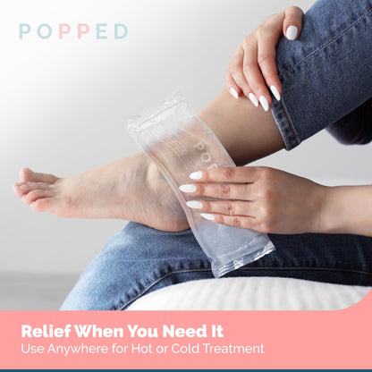 Popped Reusable Hot and Cold Packs | Made in The USA | Perineal Ice Packs, Cooling Pads for Postpartum Essentials | Gel Pack for Pain Relief, Hemorrhoids, and Cramping After Birth (2 Count)