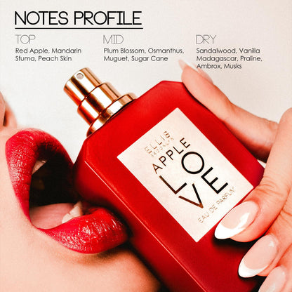 Ellis Brooklyn APPLE LOVE Eau De Parfum - Gourmand Perfume For Women with Red Apple, Plum Blossom, & Sandalwood, Vegan Perfume Made In The USA
