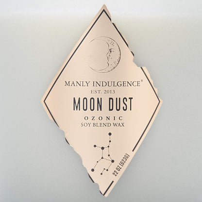 Manly Indulgence Moon Dust Scented Jar Candle, Rebel Collection, 2 Wick, Blue, 22 oz - Up to 120 Hours Burn