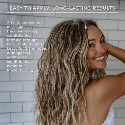 DAILY DOSE Clean Moisture Deep Conditioner – Hydrating Hair Mask for Dry, Damaged & Frizz-Prone Hair. Restores Moisture, Softness & Shine – Vegan, Sulfate-Free, Paraben-Free – 6 oz