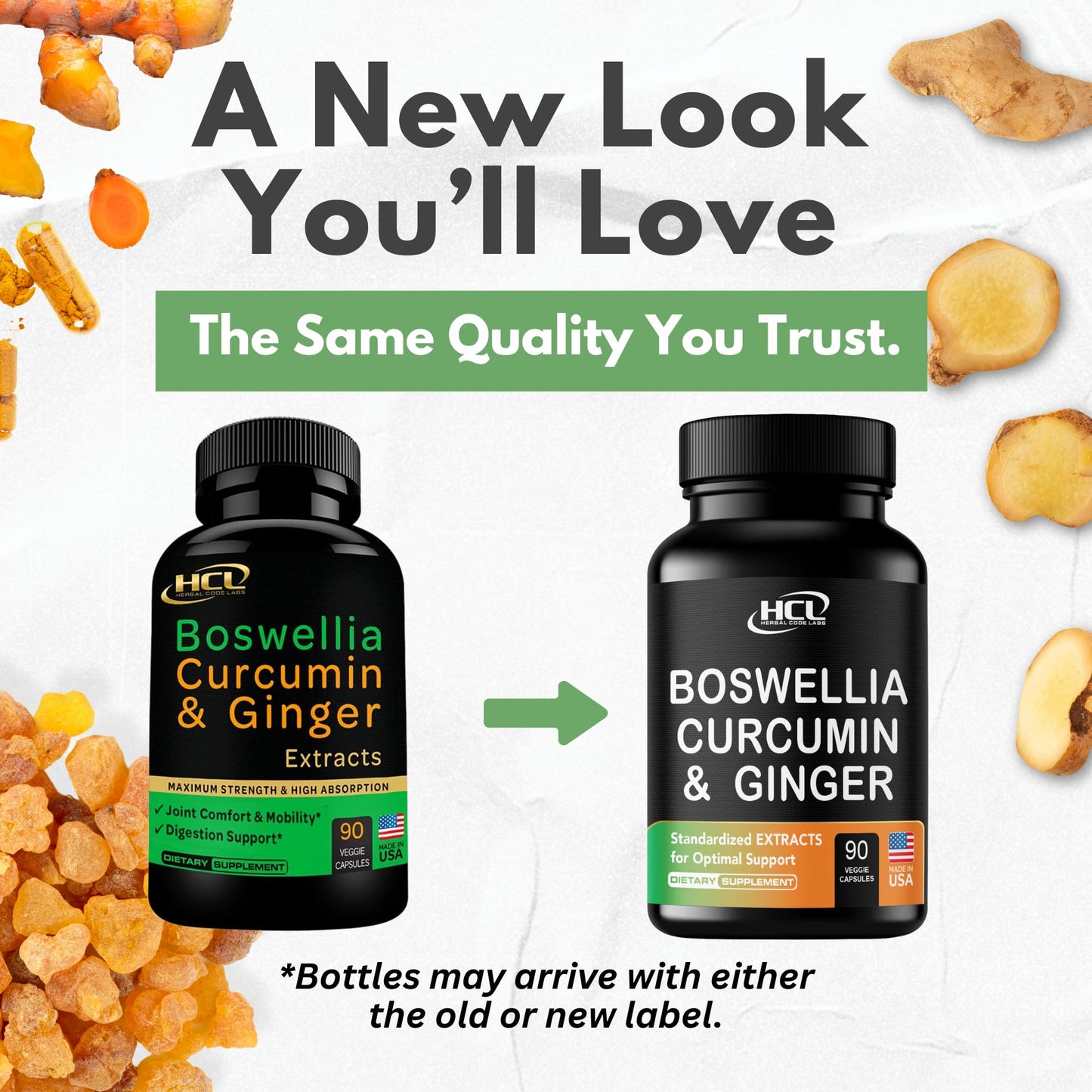 Boswellia Curcumin Ginger Extracts Supplement – Strong 95% Curcuminoids Natural Support Pills for Mobility & Flexibility – Extra Strength Boswelia with Turmeric Curcumin Organic Ginger Supplement