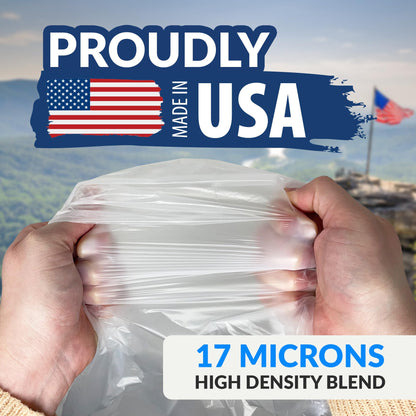 Reli. SuperValue Trash Bags (150 Count Bulk), Made in USA - Clear Heavy Duty 55 Gallon - 60 Gallon Garbage Bag