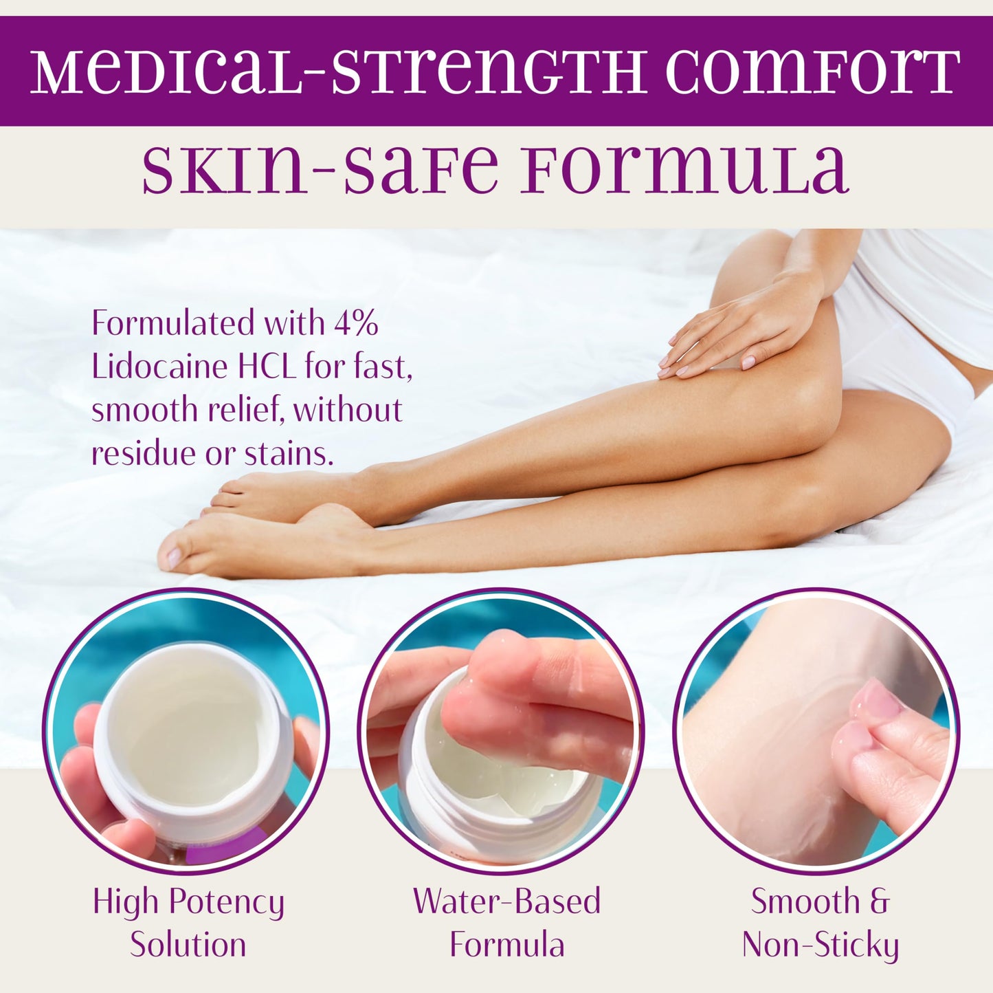 Syren Intimate Relief - Advanced Relief for Sensitive Areas - Moisturizing, Calming Formula with Aloe Vera, Vitamin E, Arnica - Non-Sticky, Unscented, Paraben-Free - 2.5 oz Made in U.S.A