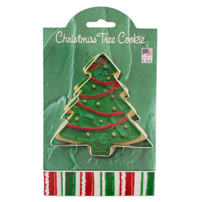 Ann Clark Cookie Cutters Christmas Tree Cookie Cutter 4" with Recipe Card, Made in USA