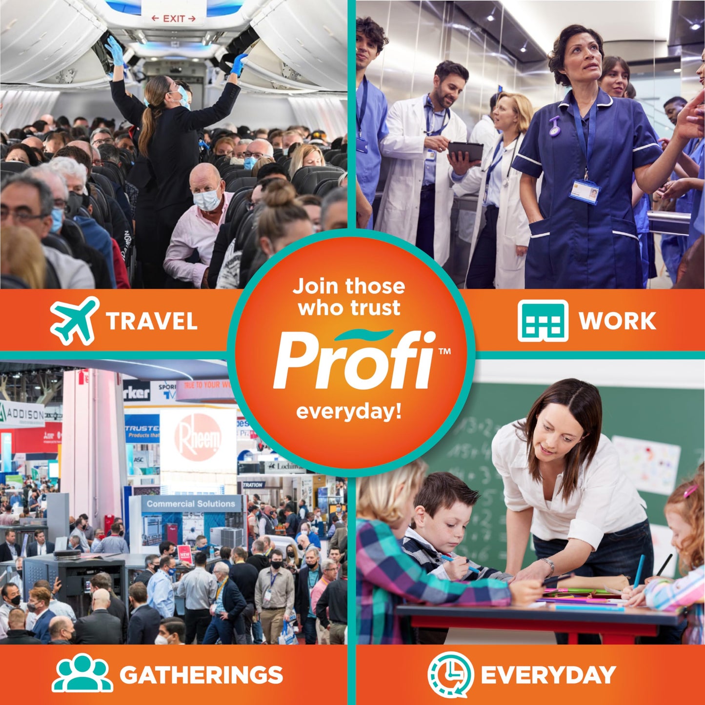 Profi™ Everyday Nasal Spray - Helps Defend Against Airborne Germs and Allergies, Lasts Up to 8 Hours, Advanced Nasal Spray for Air Travel, Work, Conferences & Indoor Gatherings - 90 Sprays, 0.29 FL OZ