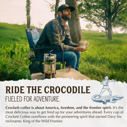 Crockett Whole Bean Coffee – Decaf Whole Coffee Beans with Bold Flavor, Smooth Finish & Full-Body Aroma – Perfect for Calm Energy, Late-Night Sipping & Guilt-Free Brewing