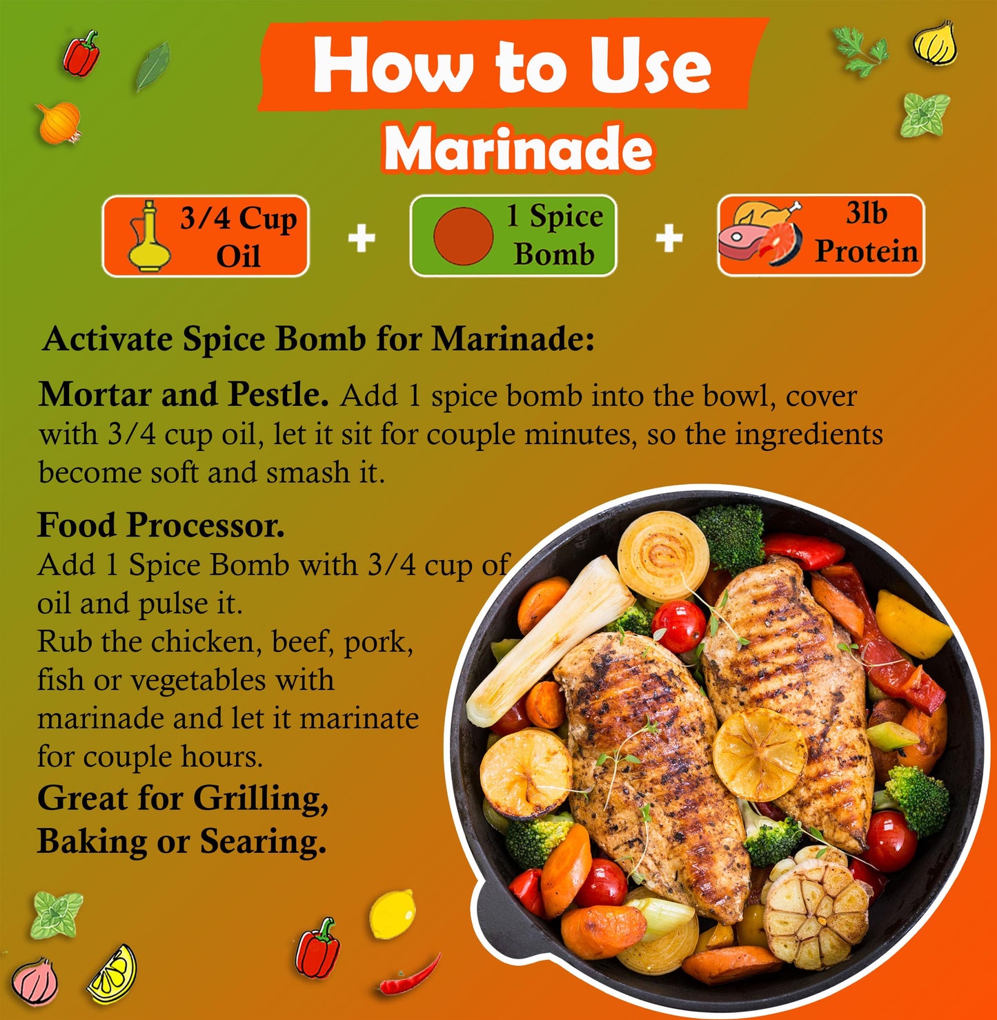 Universal Spice Bombs Seasoning Pack of 4 - Spice Mix for Soup, Stew, Marinade