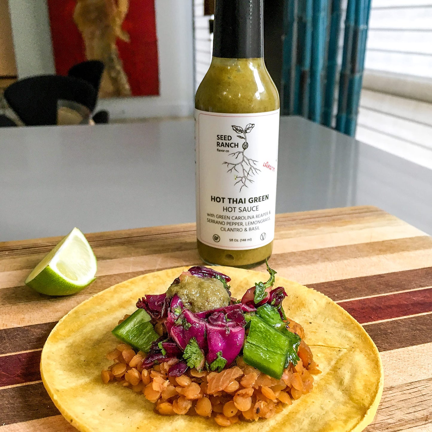 Seed Ranch Hot Sauce Variety Bundle, 4 Pack - Umami Reserve, Smoky Ghost, Thai Green, NashSeoul - Medium to Hot Heat, Organic Gourmet Hot Sauce, Vegan, Non-GMO, Gluten-Free