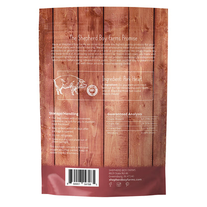 Shepherd Boy Farms Freeze Dried Dog and Cat Treats, Pork Heart, All Natural Single Ingredient Freeze-Dried Treat & Snacks, Made in USA, High Protein, Essential Nutrition of Raw Dog Food, 8oz