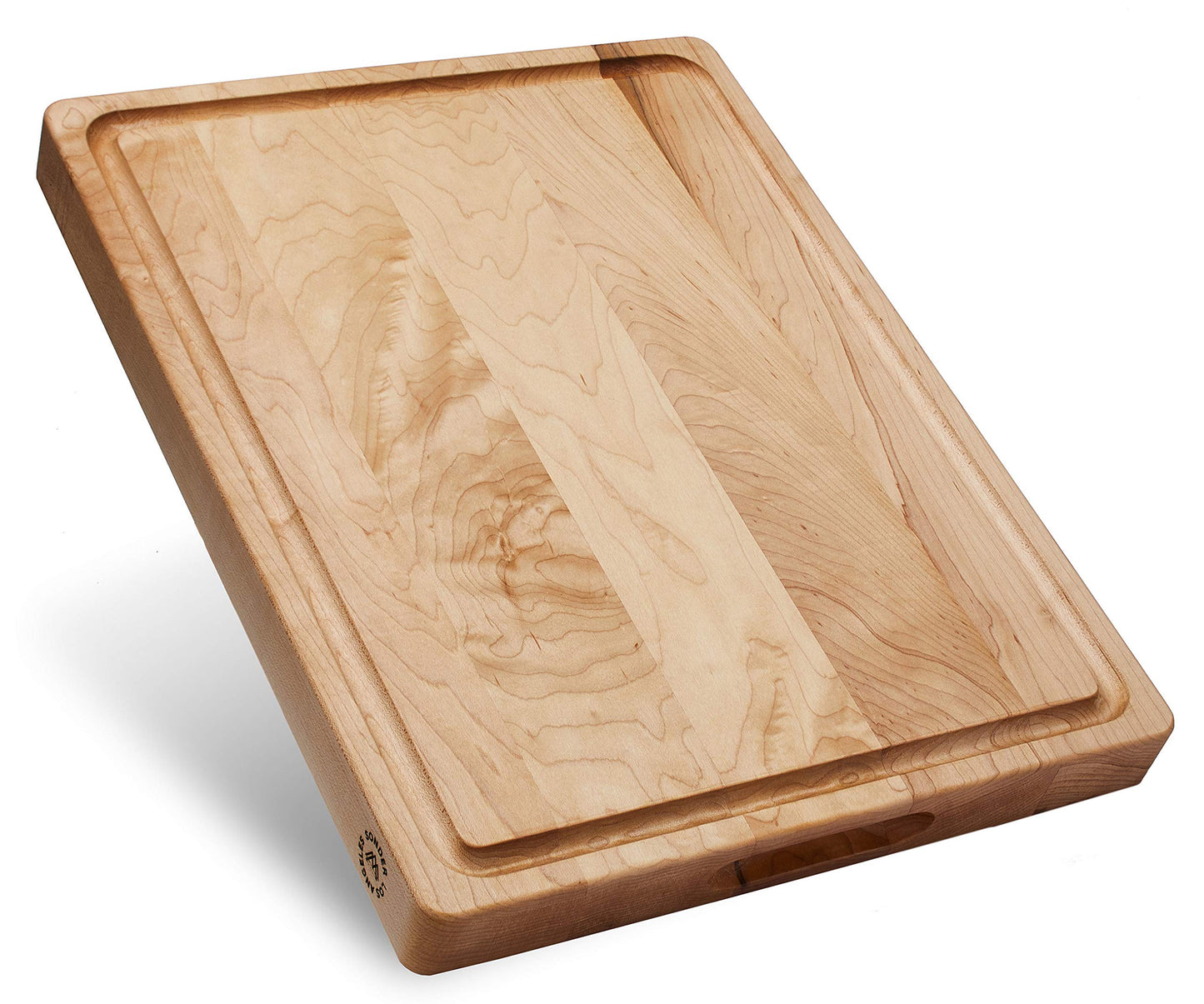 Sonder Los Angeles Winsome Maple Wood Cutting Board Made in USA | Maple Edge Grain Cutting Board for Kitchen with Juice Groove & Sorting Compartment | Gift Box Included | 17x13x1.5 in