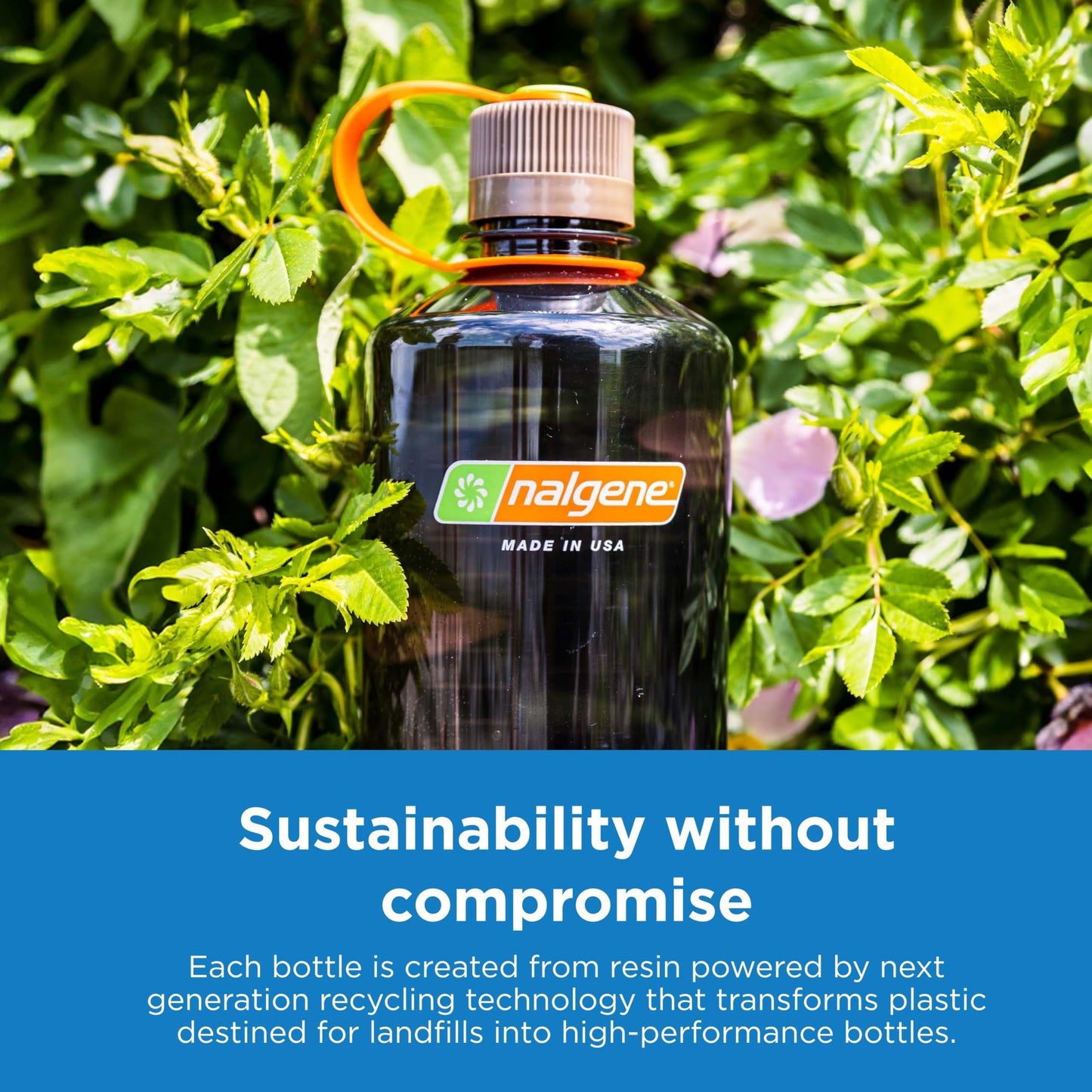 Nalgene Leak Proof Tritan BPA-Free Water Bottle - 32 oz Narrow Mouth - Made in the USA for Outdoor Use & Daily Hydration (Butter)