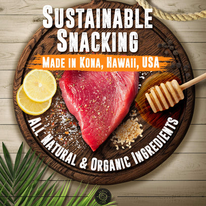 Kaimana Ahi Tuna Fish Jerky - Premium Protein & Rich In Omega-3's - All Natural & Wild Caught Tuna Jerky. Made in Hawaii, USA. (4 Pack, Variety Bundle)