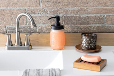 Jarmazing Products Mason Jar Soap Dispenser - Black - with 16 Ounce Ball Mason Jar - Made from Rust Proof Stainless Steel - Two Pack