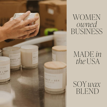 Sweet Water Decor Hot Cocoa + Peppermint Soy Candle | Chocolate, Peppermint, and Vanilla Holiday Scented Candles for Home | 11oz White Jar + Wood Lid, 50+ Hour Burn Time, Made in The USA