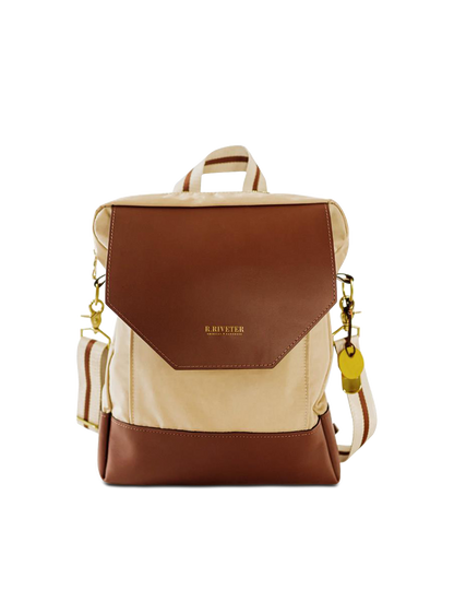 Corbin | Khaki Nylon + Brown Leather