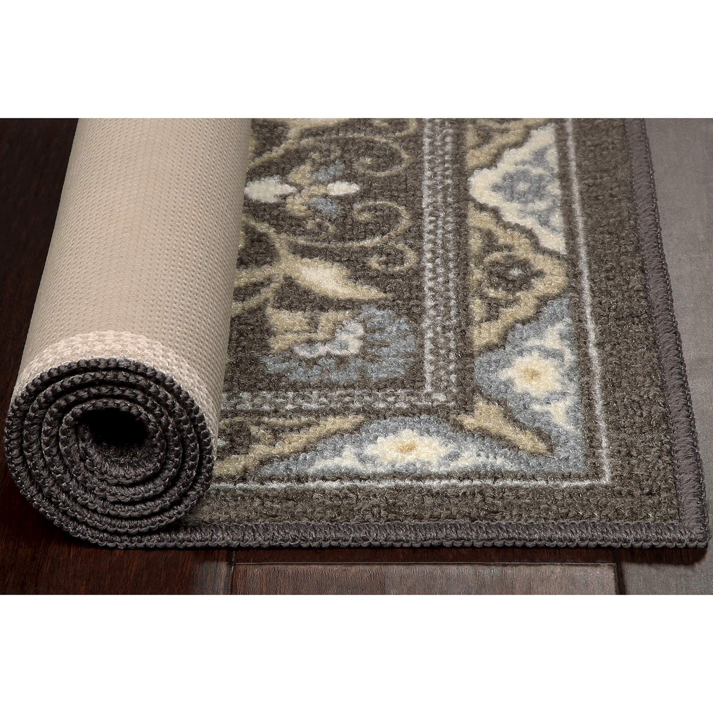 Maples Rugs Florence Runner Rug Non Slip Washable Hallway Entry Carpet [Made in USA]