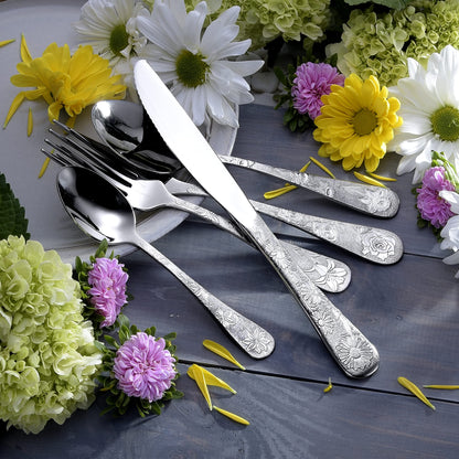 Liberty Tabletop American Garden 40 Piece Silverware Set Service for 8 Made in America