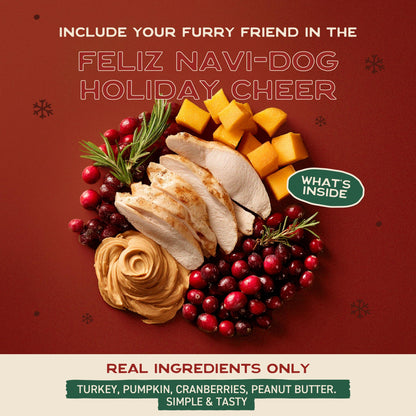 Smart Cookie Muttstletoe Holiday Dog Treats - Turkey, Pumpkin and Cranberry Christmas Dog Treats - Healthy, All Natural, Grain Free, Human-Grade - Made in USA - 8oz