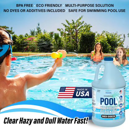 Nature's Freedom Hydrogen Peroxide Swimming Pool and Spa Non-Chlorine Shock-Oxidizer (1 Gallon)