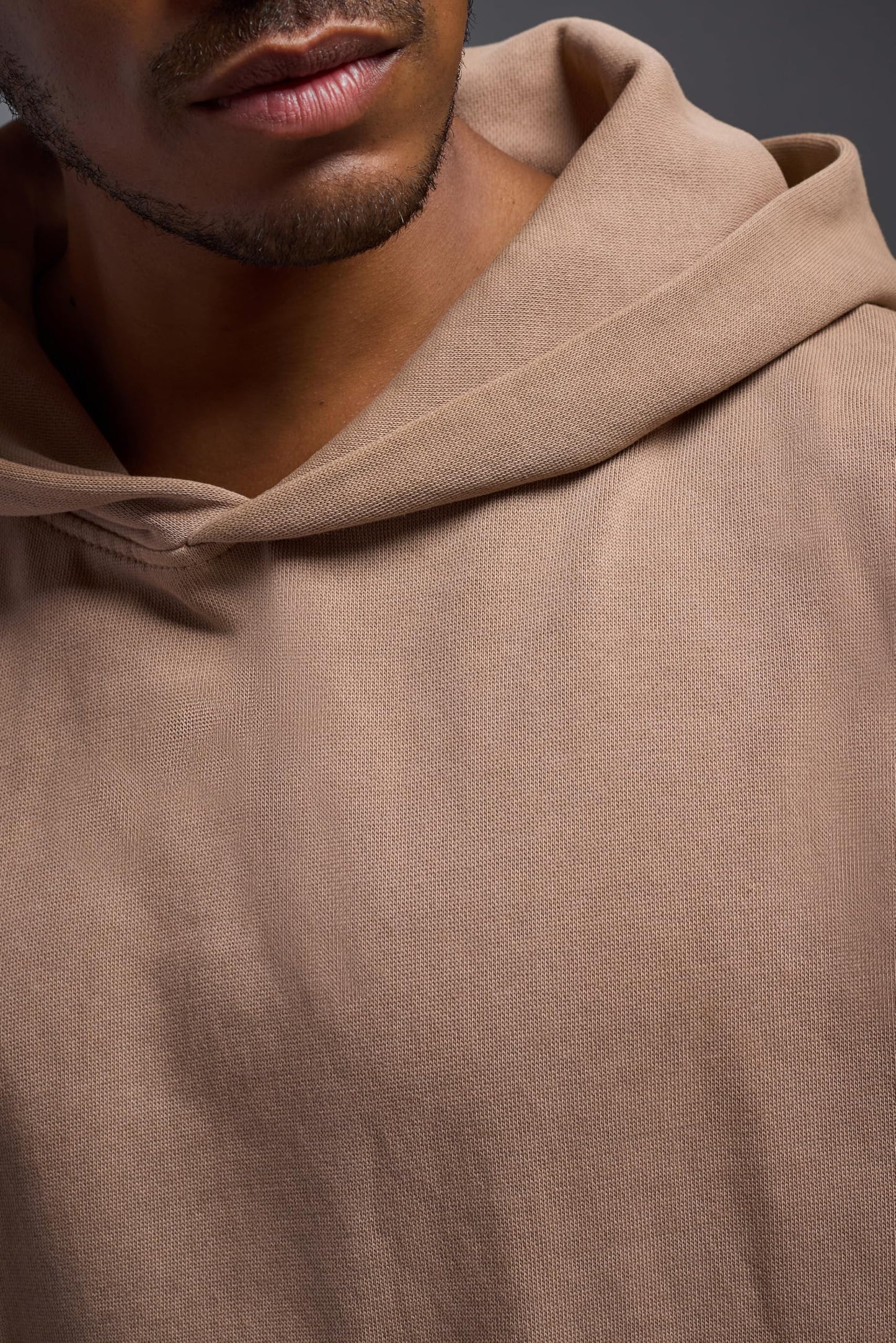 Expert Brand USA-Made Men's Oversized Heavyweight Cotton Pullover Hoodie, Desert, Large