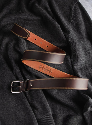 The Executive Leather Belt | Made in USA | Mens Dress/Casual Belt | Brown