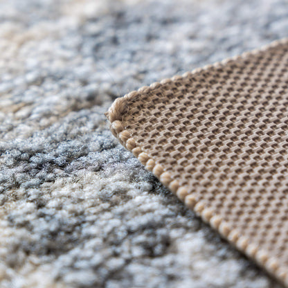 Maples Rugs Vintage Patchwork Distressed 1'8 x 2'10 Non Skid Washable Throw Rugs [Made in USA] for Entryway and Bedroom, Grey