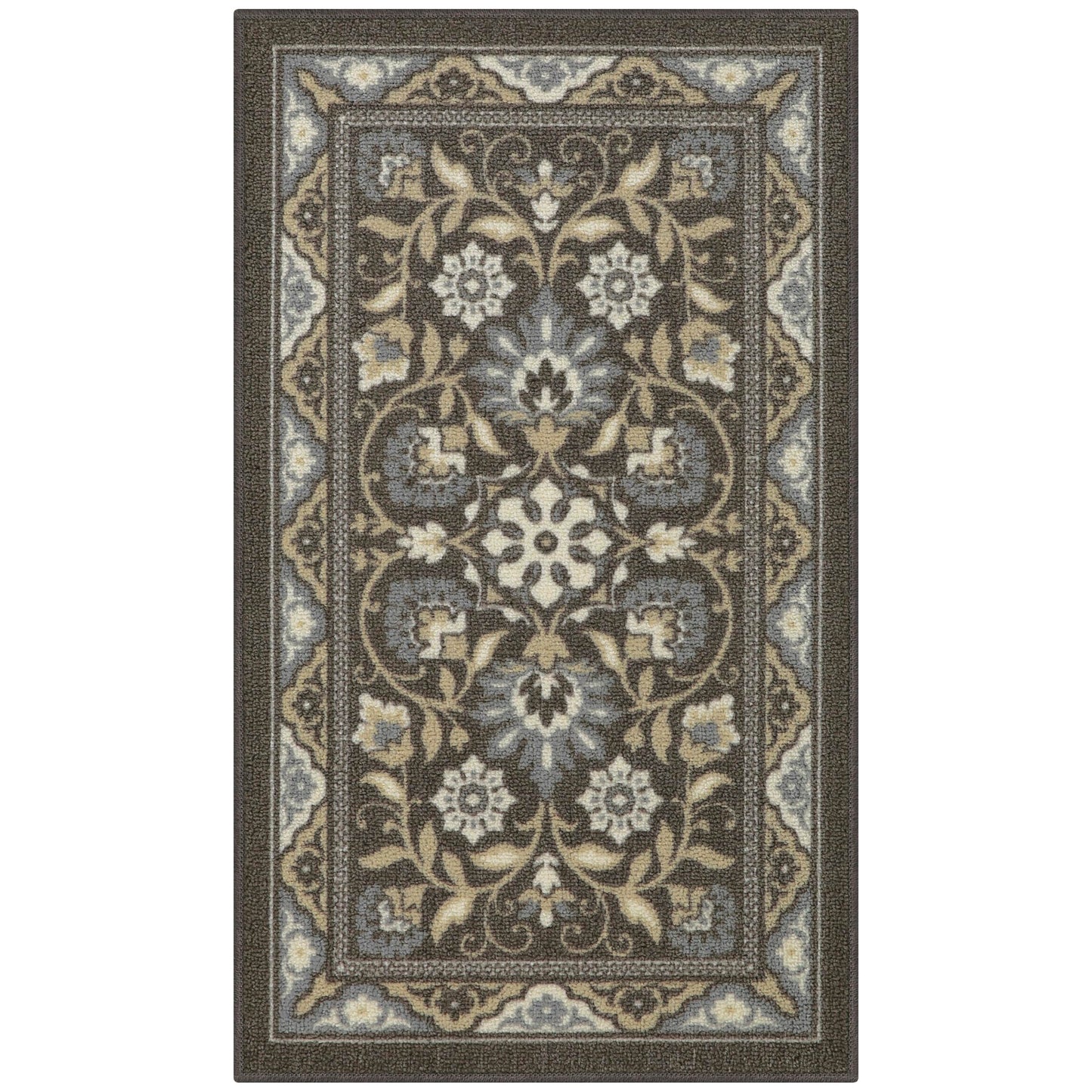 Maples Rugs Florence Kitchen Rugs Non Skid Washable Accent Area Carpet [Made in USA], 1'8 x 2'10, Light Brown