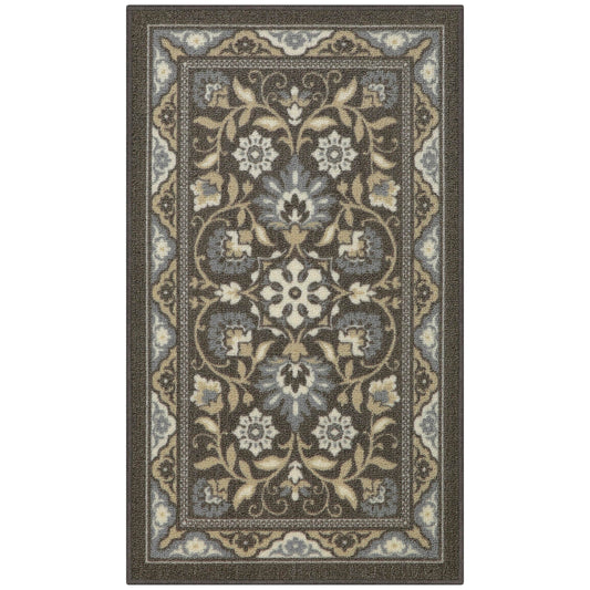Maples Rugs Florence Kitchen Rugs Non Skid Washable Accent Area Carpet [Made in USA], 1'8 x 2'10, Light Brown